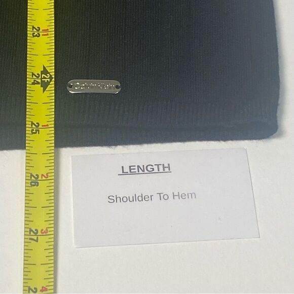 Calvin Klein Simple Chic Black Ribbed Turtleneck Womens Size Large Closet Staple - Picture 12 of 13